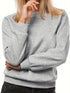 Minimalistisches Damen-Sweatshirt | Rundhalsausschnitt aus massiver Baumwolle